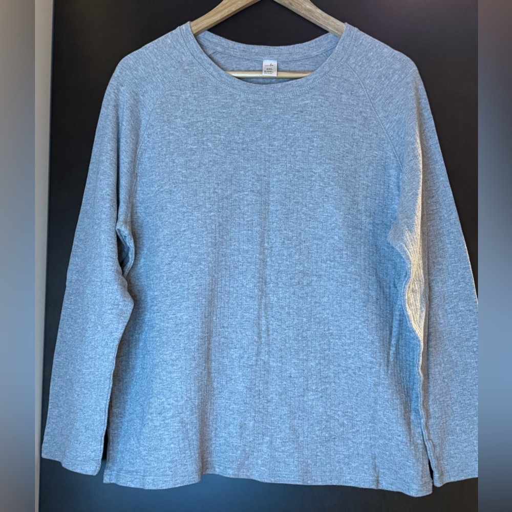 JUST BE Gray Long Sleeve Top